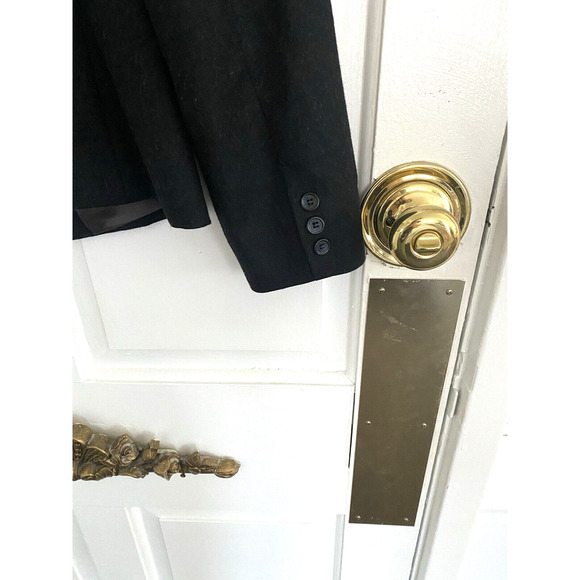 United Colors of Benetton Black 100% Wool Made in Italy Jacket women's 40 (XS) - Picture 3 of 9